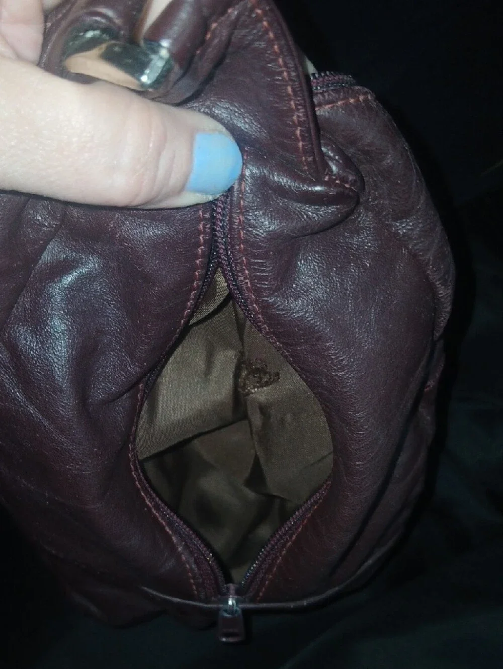 90s Vintage Lopez Comacho Burgundy Leather Satchel